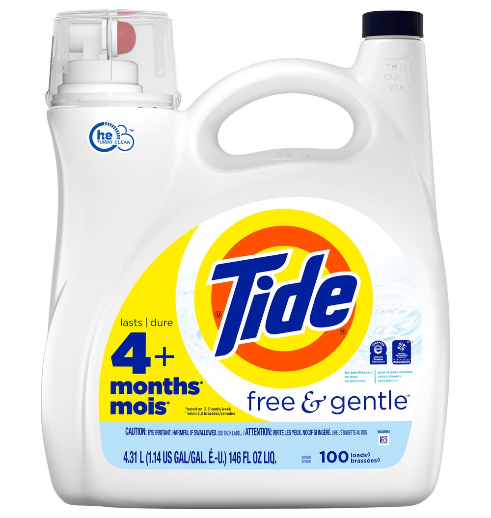 Tide Free and Gentle Liquid Laundry Detergent (146 fl oz)
