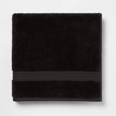 Threshold Total Fresh Antimicrobial Oversized Bath Towel, Black