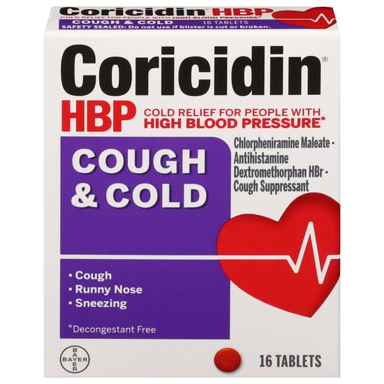 Coricidin Hpb Cough & Cold Tablets (16 ct)