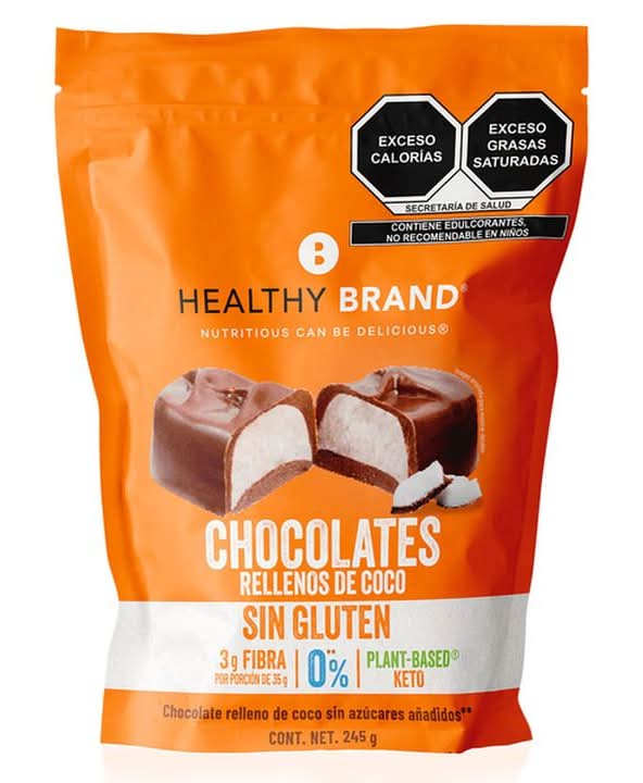 Healthy Brand · Chocolates rellenos de coco (245 g)
