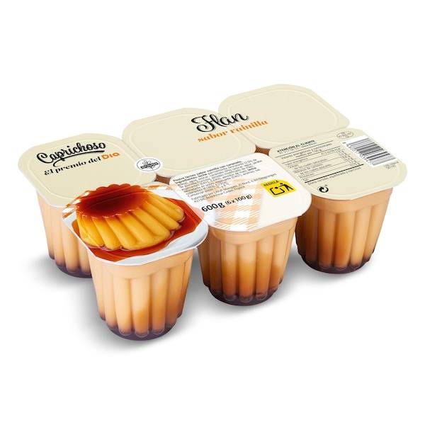 Flan de vainilla Caprichoso pack 6 x 100 g