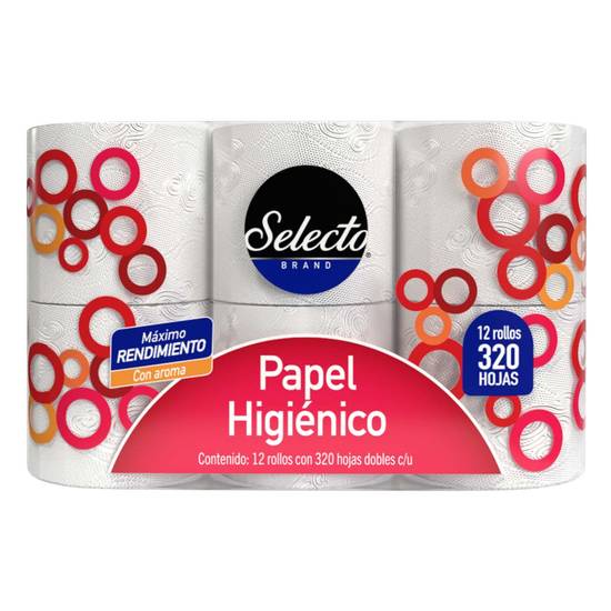 Selecto papel higiénico con aroma (12 rollos)