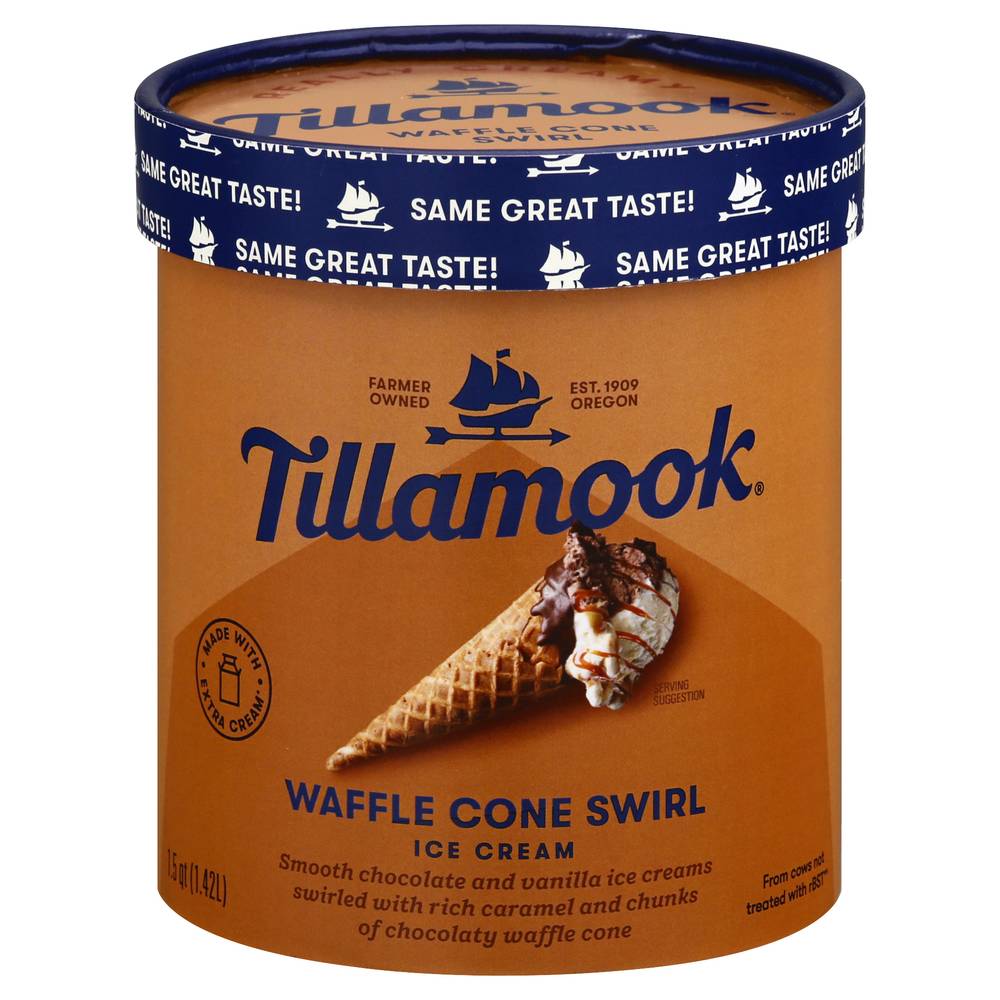 Tillamook Waffle Cone Swirl Ice Cream