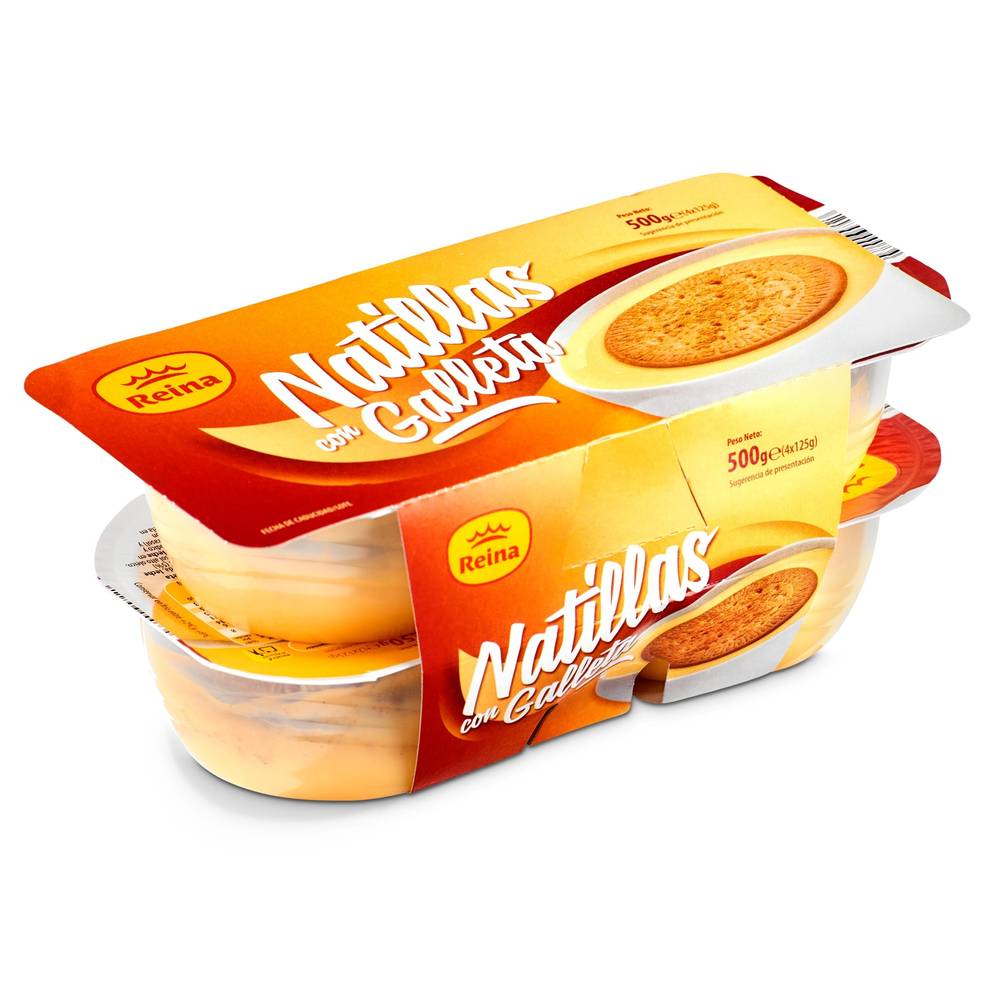 Natillas Con Galleta Reina Pack 4 X 125 G