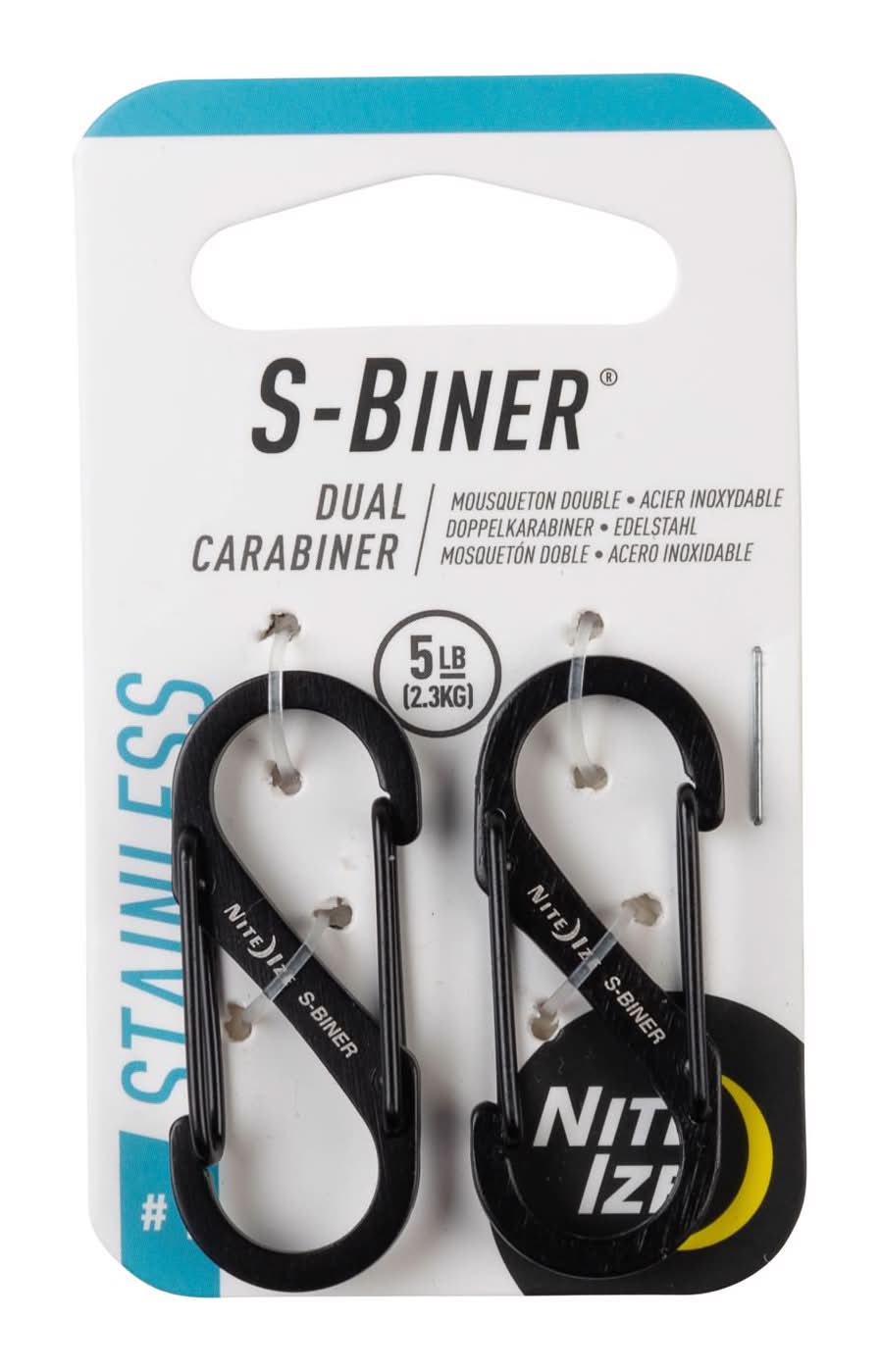 Nite Ize S-Biner Stainless Steel Black Dual Carabiner S-Biner