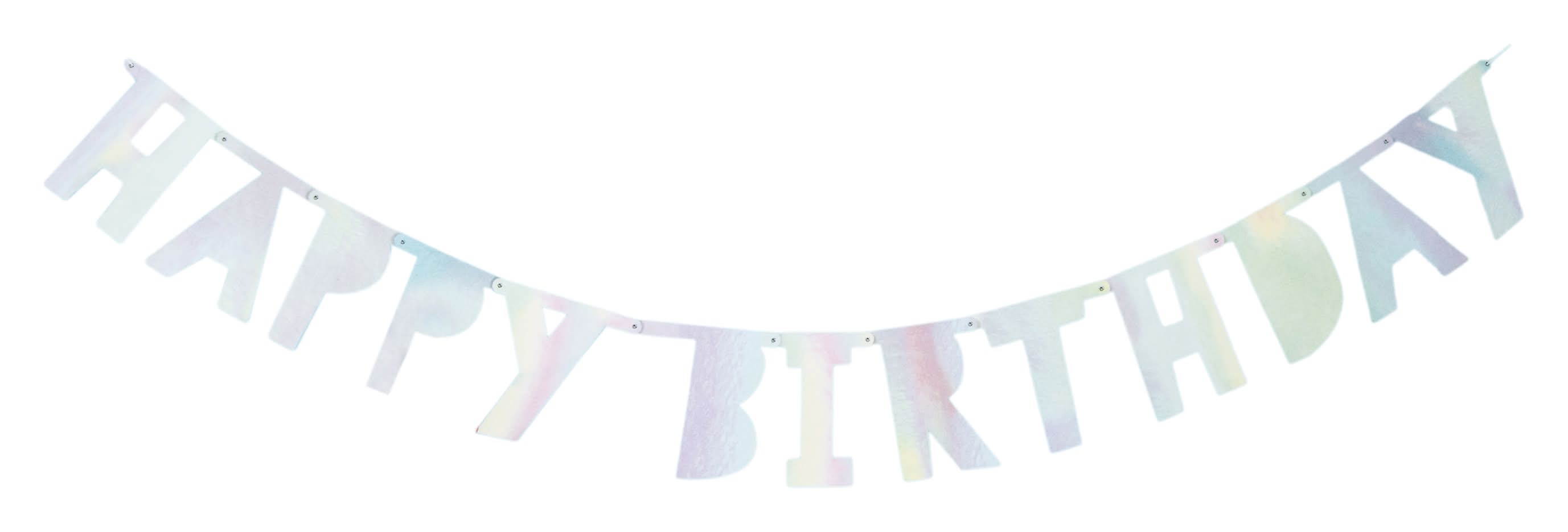 Happy Birthday Jumbo Foil Banner Iridescent
