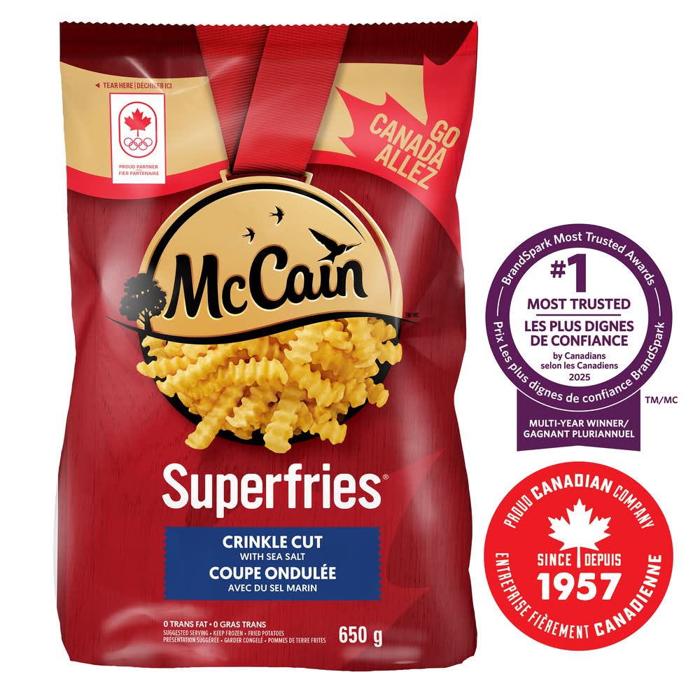 McCain Crinkle Cut Superfries, Sea Salt (650 g)