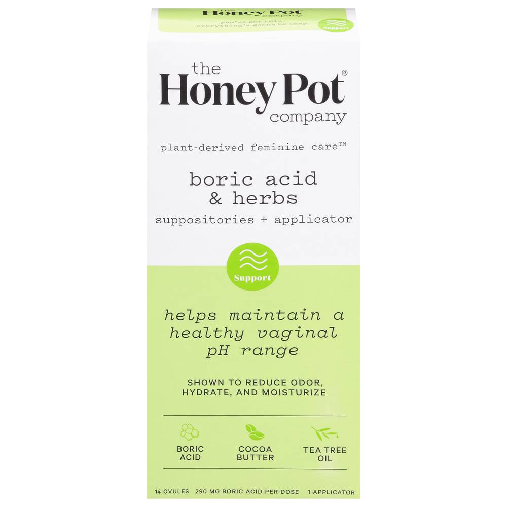 The Honey Pot Boric Acid & Herbs Suppositories (3.2 oz)