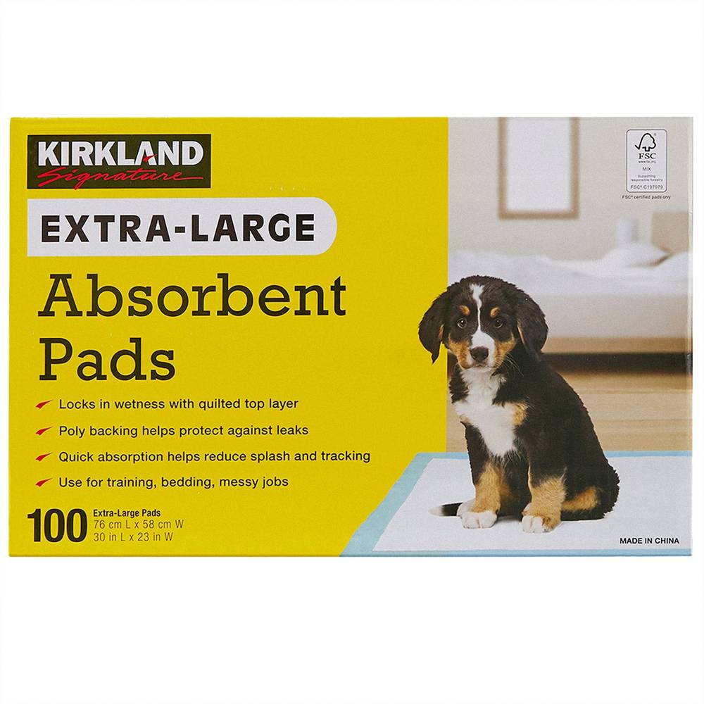 Kirkland Signature Extra-Large Absorbent Pads, 30 in L X 23 in W, 100-count