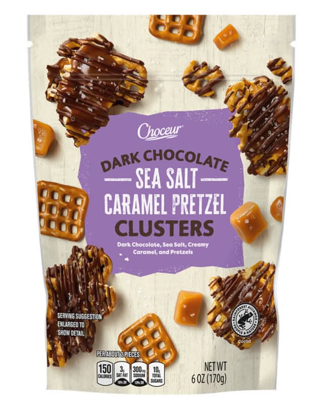 Choceur Pretzel Clusters, Dark Chocolate-Sea Salt-Caramel (6 oz)