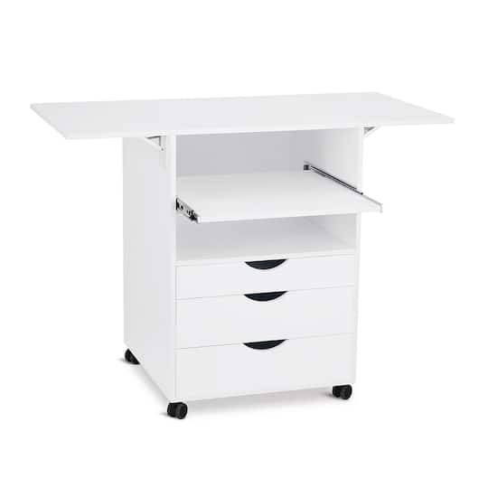 48" White Expandable Mobile Workstation By Simply Tidy