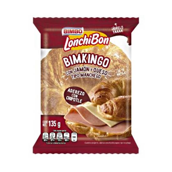 Bimbo lonchibon bimkingo con jamón y queso (bolsa 135 g)