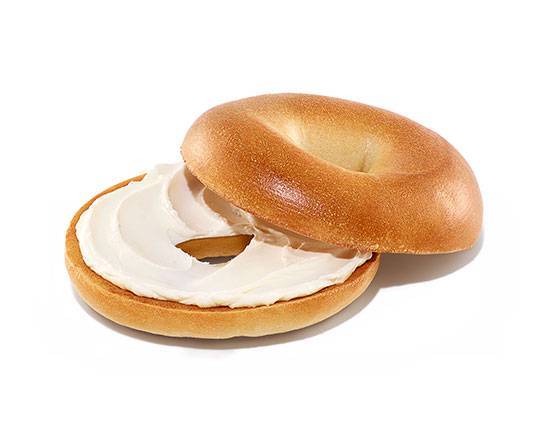 Bagel with Cream Cheese Spread