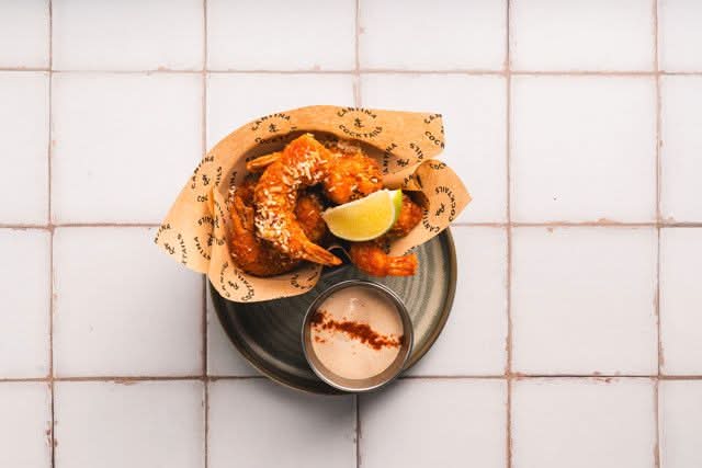 Battered Coconut Sweet Chilli King Prawns