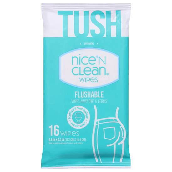 Nice 'N Clean Flushable Moist Wipes (16 wipes)