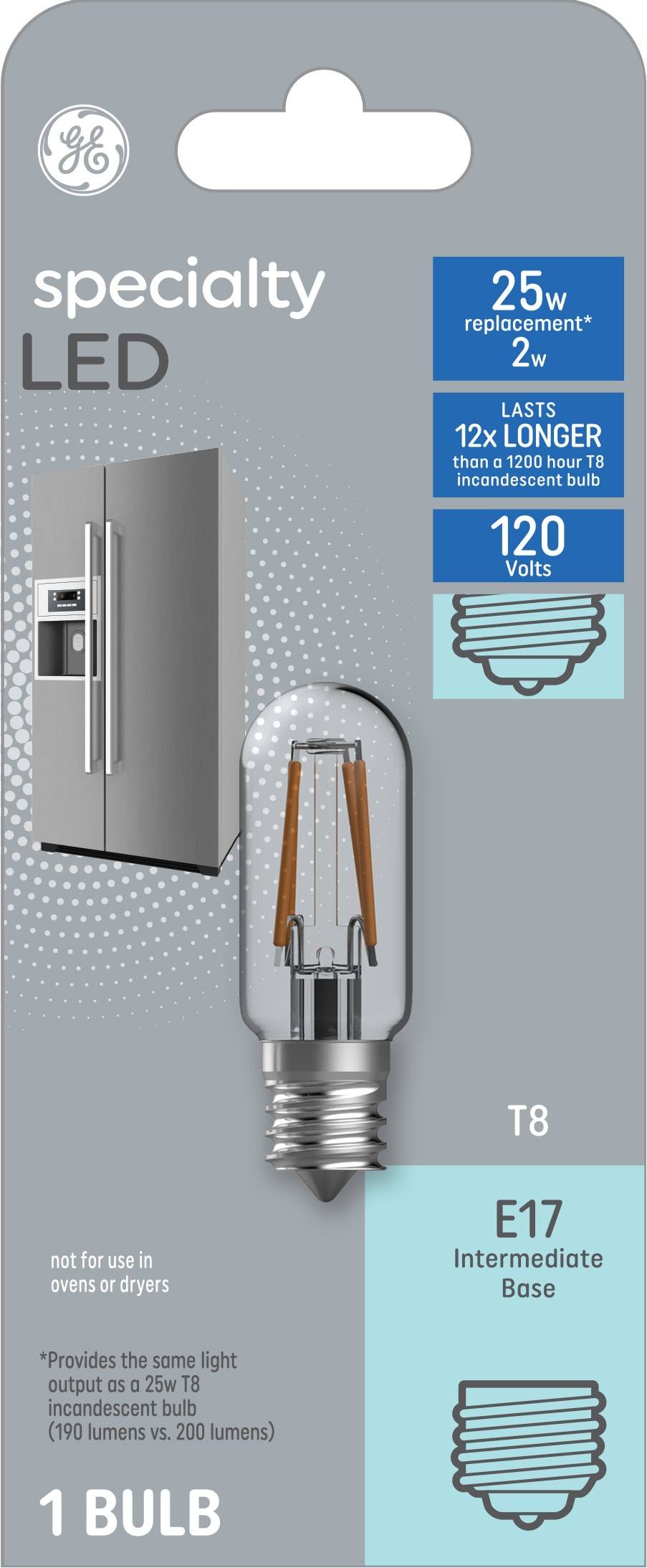 GE Specialty LED 25-Watt EQ T8 Soft White Intermediate Base (e-17) LED Specialty Light Bulb | 93128998