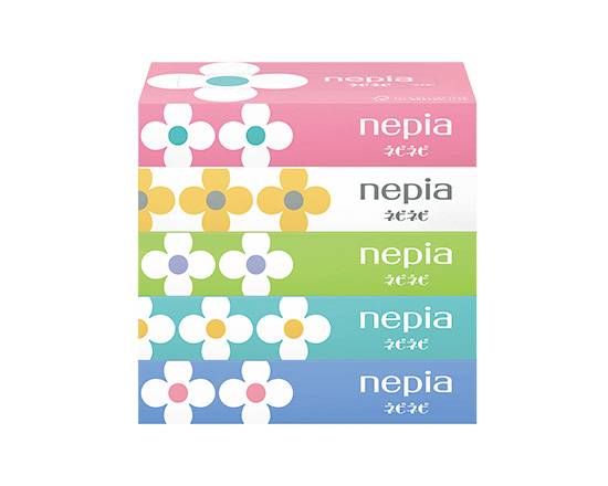 369246：ネピア ネピネピBOXティッシュ 150組 5箱 / Nepia Nepinepi Box Tissues 5boxes