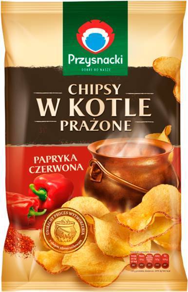 Przysnacki Chipsy w kotle prażone Czerwona Papryka 125 g