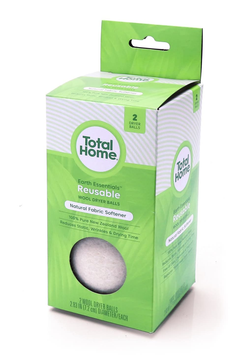 Total Home Natural Wool Dryer Balls, 2 Ct