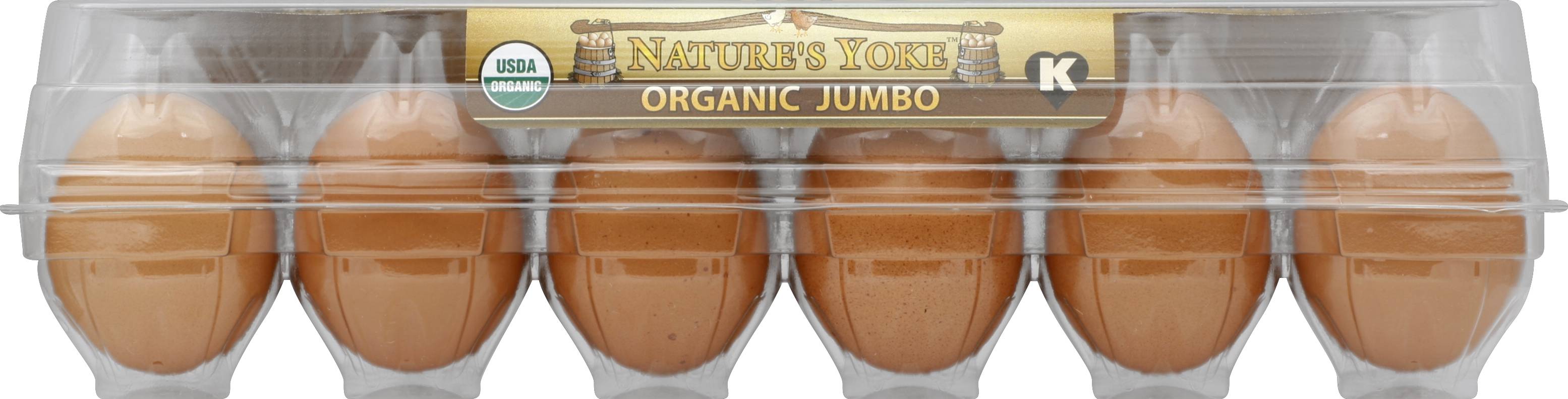 Nature's Yoke Organic Brown Jumbo Eggs (16 oz, 12 ct)