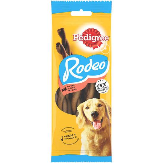 PEDIGREE - Rodeo - Friandises pour chien - Saveur bœuf - 4 torsades - 70g