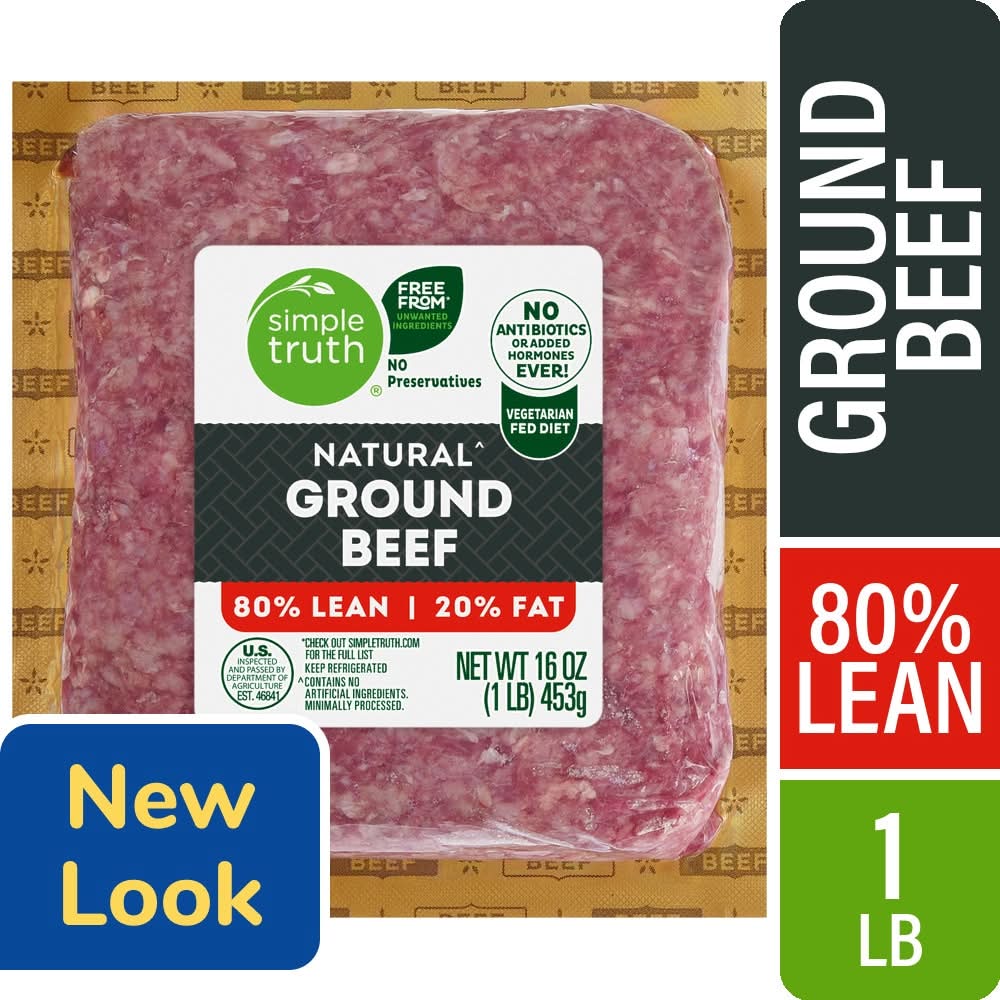 Simple Truth® 80/20 Natural Ground Beef Pack 1 LB