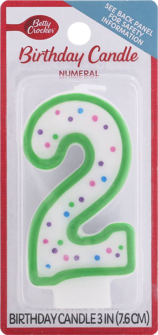 Betty Crocker Numeral 2 Birthday Candle