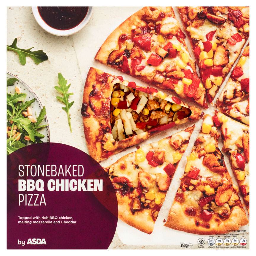 Asda Stonebaked BBQ Chicken Pizza 350g