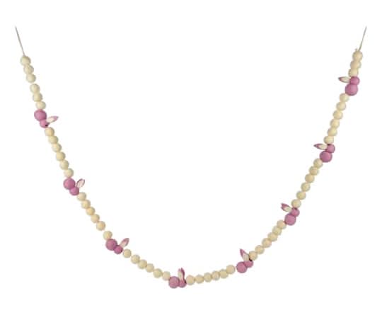 6Ft. White Felt Pom Pom & Pink Bunny Garland By Ashland