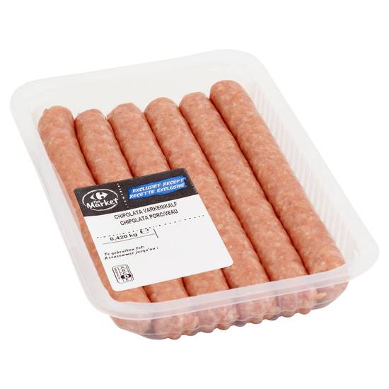 Carrefour The Market Chipolata Porc Veau 0.420 kg