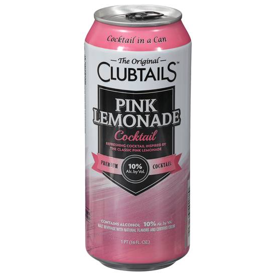 Clubtails Pink Lemonade Cocktail (16oz can)