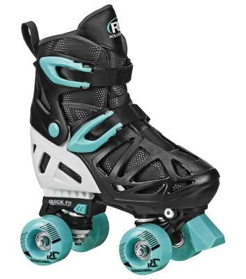 Roller Derby Youth Adjustable 4 Wheels Roller Skates, 3-6, Blue-Black