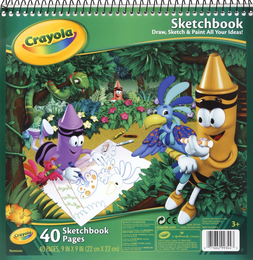 Crayola Ages 3+ Sketchbook Heavy Bright White Paper Sheets