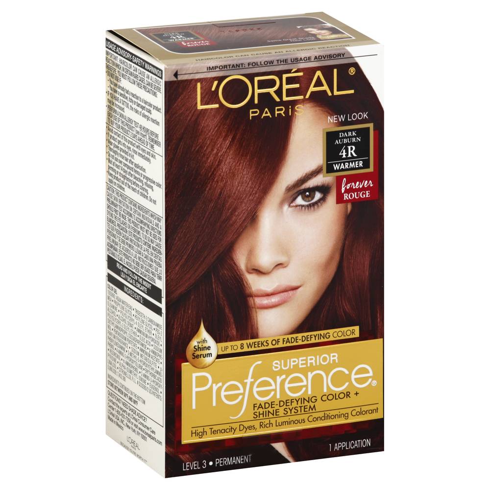 L'oréal Paris Superior Preference Dark Auburn 4r Permanent Hair Color