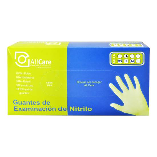 ALLCARE GUANTES NITRILO S PAR*50