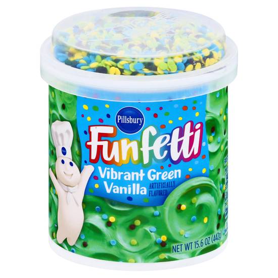 Pillsbury Funfetti Vibrant Green Vanilla Frosting
