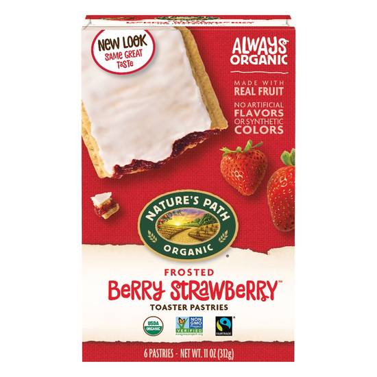 Toaster Pastries Frosted Berry Strawberry Nature's Path 6 ct