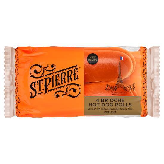 St. Pierre Brioche Hot Dog Rolls Pre-Cut (4ct)