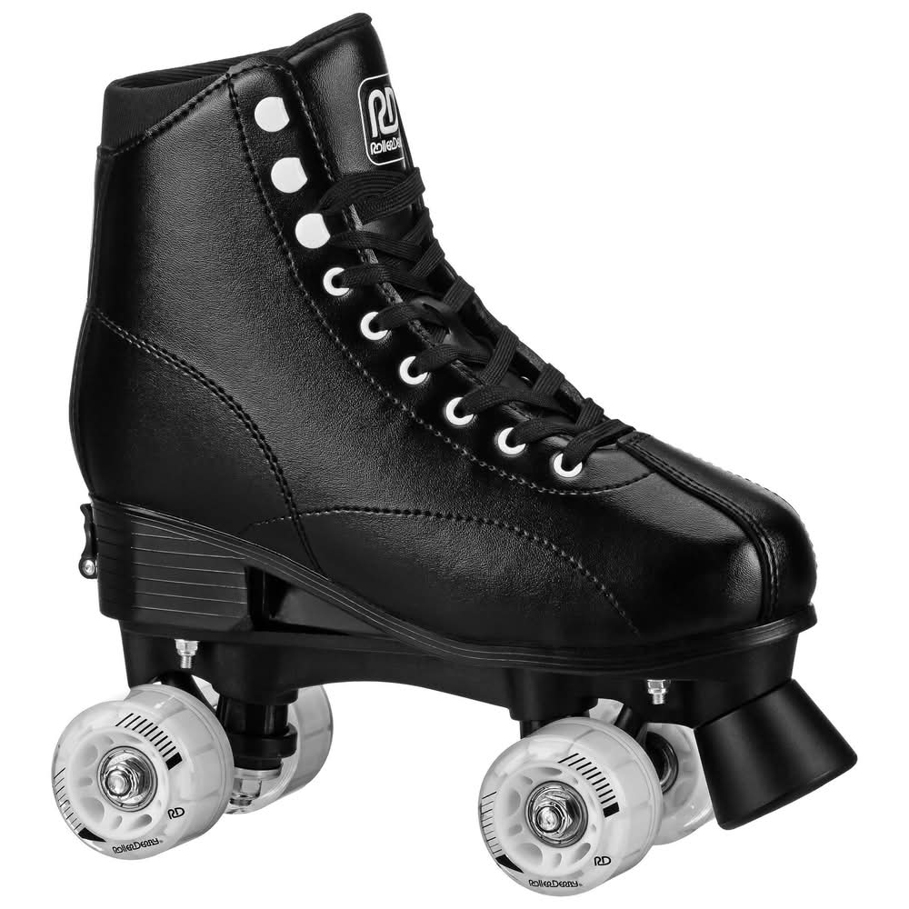 Roller Derby Youth Adult Custom Fit Quad Roller Skates, 7-10, Black