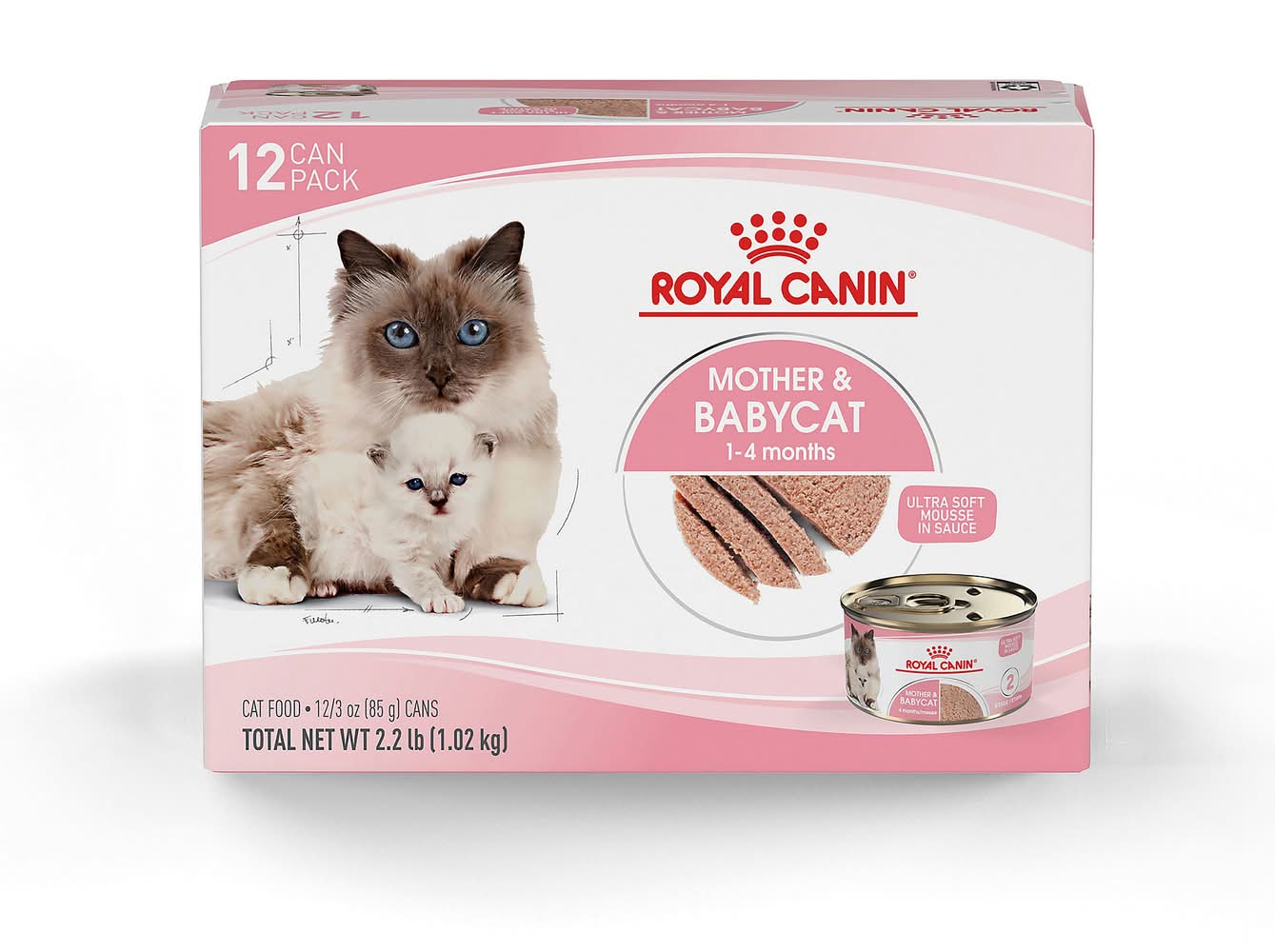 Royal Canin® Feline Health Nutrition Mother & Babycat Mousse in Sauce Wet Cat Food 3 oz 12-count (Color: Assorted, Size: 3 Oz)