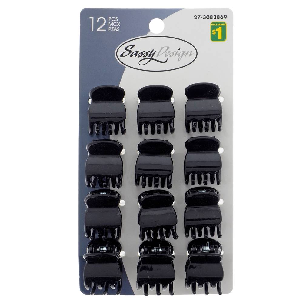 Assorted Small Claw Clips, 12pc