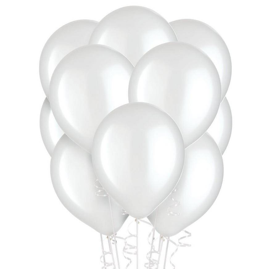 Party City Uninflated Balloons (12in/white pearl)