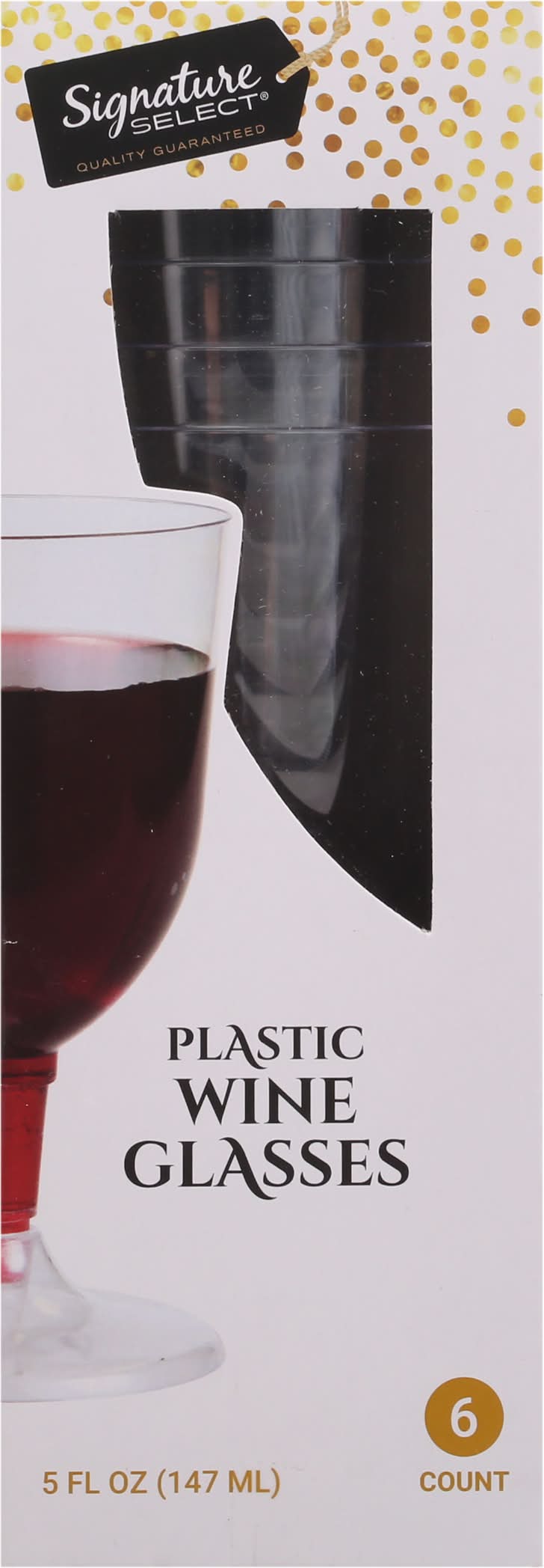 Signature Select 5 Fl oz Plastic Wine Glasses | Delivery Near You |  Postmates