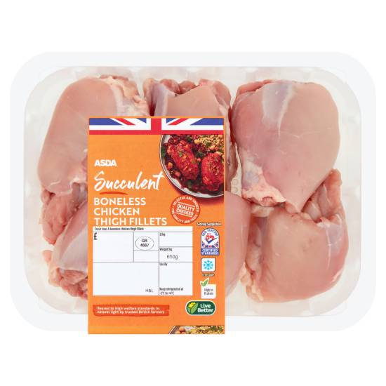 ASDA Succulent Boneless Chicken Thigh Fillets (650g)