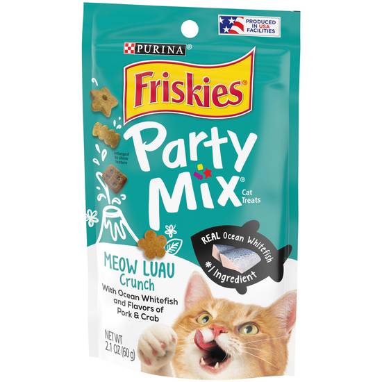 Friskies Purina Party Mix Meow Luau Crunch Cat Treats