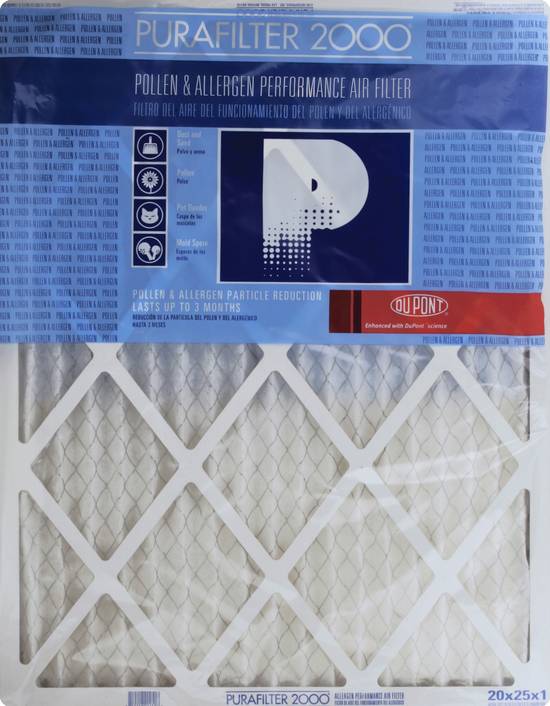 Purafilter 2000 Air Filters 20 X 25 X 1 (4 ct)