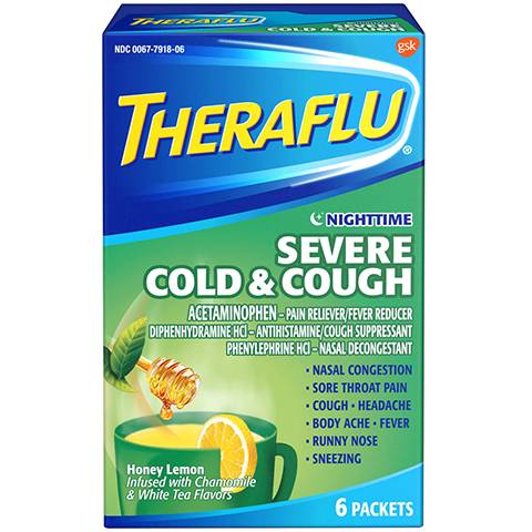 Theraflu NT Severe Cold & Cough 6 Count