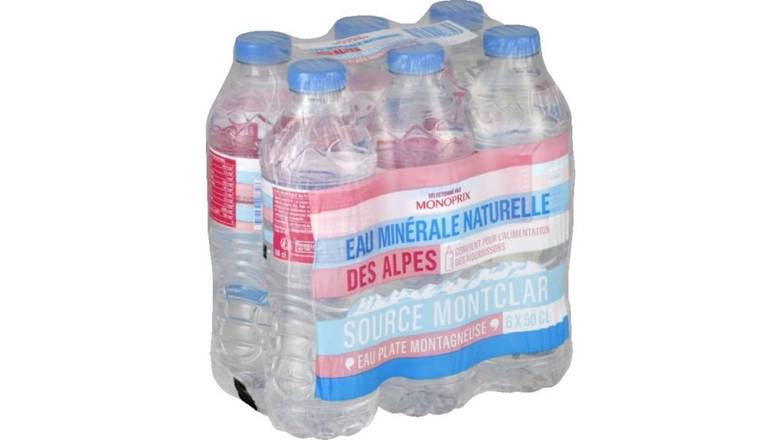 Monoprix Eau minérale des Alpes source Montclar Les 6 bouteilles de 50 cl