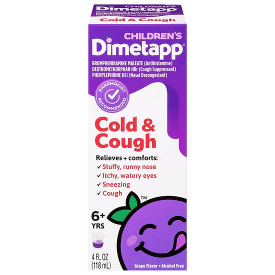 Dimetapp Grape Flavor Cold & Cough Syrup For Children