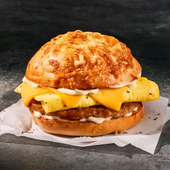 Sausage & Egg Asiago Bagel Stack